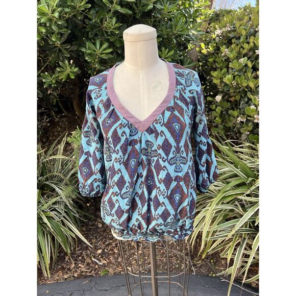 PLENTY TRACY REESE Silk Boho Top Size 2 - Picture 1 of 3